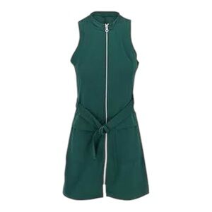 Adidas Golf Green Zip Front Sleeveless Belted Dress NWT Sz L